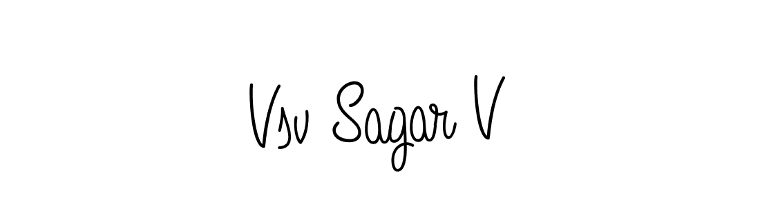 How to make Vsv Sagar V signature? Angelique-Rose-font-FFP is a professional autograph style. Create handwritten signature for Vsv Sagar V name. Vsv Sagar V signature style 5 images and pictures png