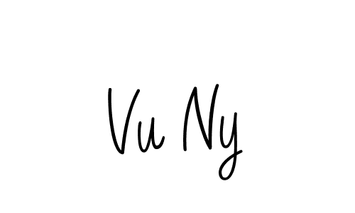 The best way (Angelique-Rose-font-FFP) to make a short signature is to pick only two or three words in your name. The name Vu Ny include a total of six letters. For converting this name. Vu Ny signature style 5 images and pictures png