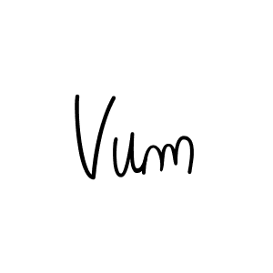 Create a beautiful signature design for name Vum. With this signature (Angelique-Rose-font-FFP) fonts, you can make a handwritten signature for free. Vum signature style 5 images and pictures png
