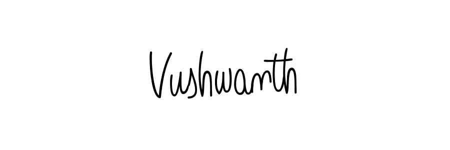 You should practise on your own different ways (Angelique-Rose-font-FFP) to write your name (Vushwanth) in signature. don't let someone else do it for you. Vushwanth signature style 5 images and pictures png