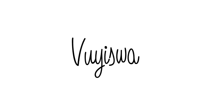 You should practise on your own different ways (Angelique-Rose-font-FFP) to write your name (Vuyiswa) in signature. don't let someone else do it for you. Vuyiswa signature style 5 images and pictures png