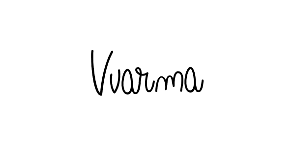 How to make Vvarma name signature. Use Angelique-Rose-font-FFP style for creating short signs online. This is the latest handwritten sign. Vvarma signature style 5 images and pictures png