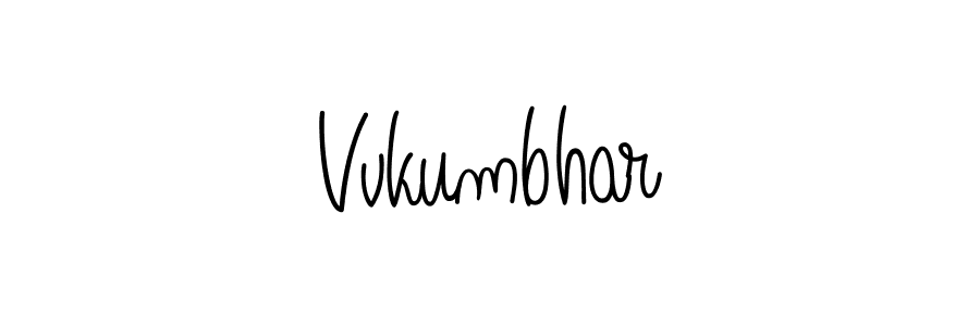 How to make Vvkumbhar name signature. Use Angelique-Rose-font-FFP style for creating short signs online. This is the latest handwritten sign. Vvkumbhar signature style 5 images and pictures png