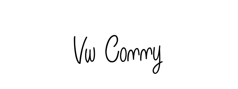 The best way (Angelique-Rose-font-FFP) to make a short signature is to pick only two or three words in your name. The name Vw Conny include a total of six letters. For converting this name. Vw Conny signature style 5 images and pictures png