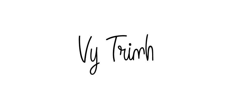 Make a beautiful signature design for name Vy Trinh. With this signature (Angelique-Rose-font-FFP) style, you can create a handwritten signature for free. Vy Trinh signature style 5 images and pictures png