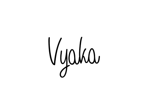 The best way (Angelique-Rose-font-FFP) to make a short signature is to pick only two or three words in your name. The name Vyaka include a total of six letters. For converting this name. Vyaka signature style 5 images and pictures png