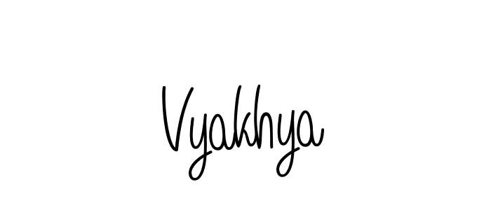 How to make Vyakhya signature? Angelique-Rose-font-FFP is a professional autograph style. Create handwritten signature for Vyakhya name. Vyakhya signature style 5 images and pictures png