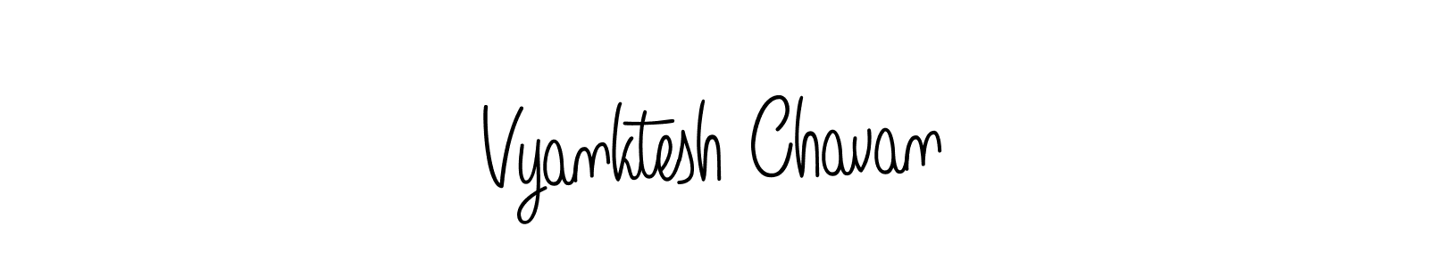 The best way (Angelique-Rose-font-FFP) to make a short signature is to pick only two or three words in your name. The name Vyanktesh Chavan include a total of six letters. For converting this name. Vyanktesh Chavan signature style 5 images and pictures png