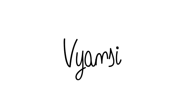 You should practise on your own different ways (Angelique-Rose-font-FFP) to write your name (Vyansi) in signature. don't let someone else do it for you. Vyansi signature style 5 images and pictures png