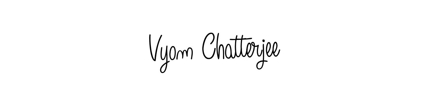 How to Draw Vyom Chatterjee signature style? Angelique-Rose-font-FFP is a latest design signature styles for name Vyom Chatterjee. Vyom Chatterjee signature style 5 images and pictures png