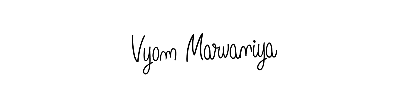 Also You can easily find your signature by using the search form. We will create Vyom Marvaniya name handwritten signature images for you free of cost using Angelique-Rose-font-FFP sign style. Vyom Marvaniya signature style 5 images and pictures png