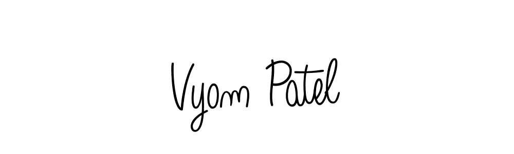 It looks lik you need a new signature style for name Vyom Patel. Design unique handwritten (Angelique-Rose-font-FFP) signature with our free signature maker in just a few clicks. Vyom Patel signature style 5 images and pictures png