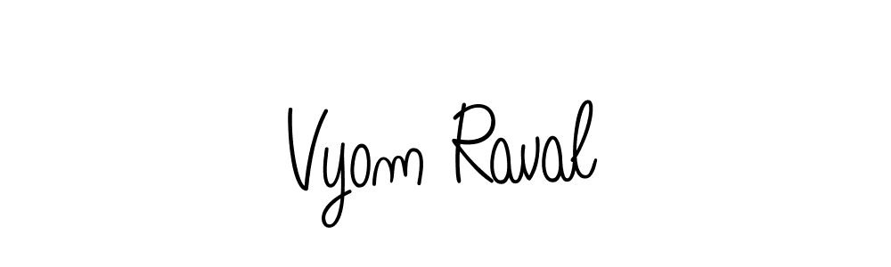 How to Draw Vyom Raval signature style? Angelique-Rose-font-FFP is a latest design signature styles for name Vyom Raval. Vyom Raval signature style 5 images and pictures png