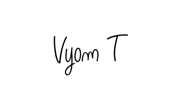 How to Draw Vyom T signature style? Angelique-Rose-font-FFP is a latest design signature styles for name Vyom T. Vyom T signature style 5 images and pictures png