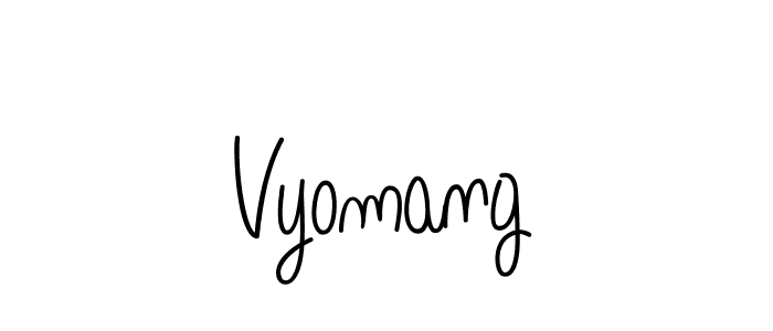 The best way (Angelique-Rose-font-FFP) to make a short signature is to pick only two or three words in your name. The name Vyomang include a total of six letters. For converting this name. Vyomang signature style 5 images and pictures png