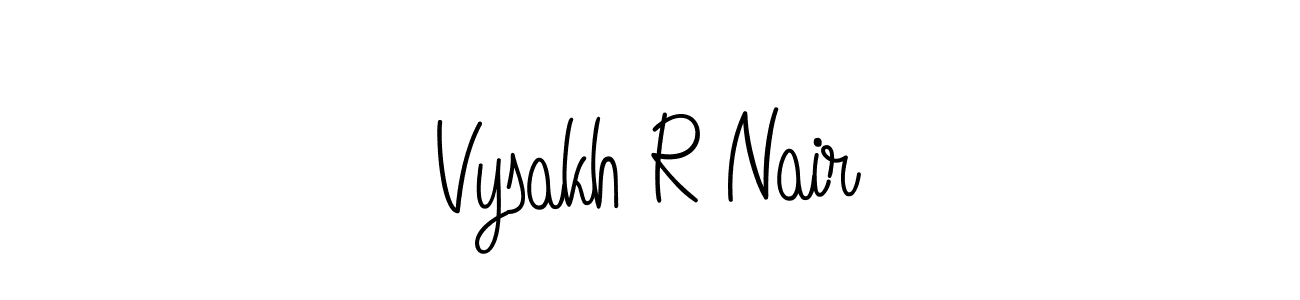 Vysakh R Nair stylish signature style. Best Handwritten Sign (Angelique-Rose-font-FFP) for my name. Handwritten Signature Collection Ideas for my name Vysakh R Nair. Vysakh R Nair signature style 5 images and pictures png