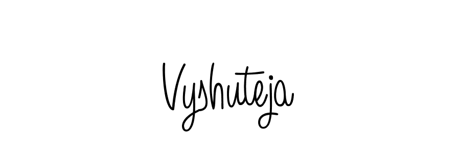 Make a beautiful signature design for name Vyshuteja. With this signature (Angelique-Rose-font-FFP) style, you can create a handwritten signature for free. Vyshuteja signature style 5 images and pictures png