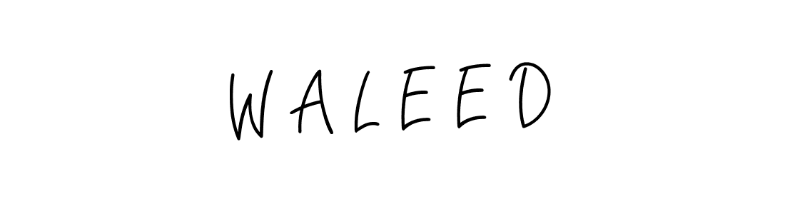 Create a beautiful signature design for name W A L E E D. With this signature (Angelique-Rose-font-FFP) fonts, you can make a handwritten signature for free. W A L E E D signature style 5 images and pictures png