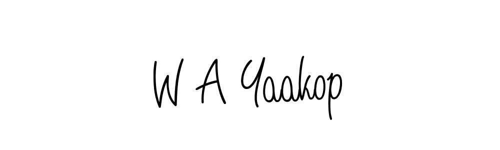 How to Draw W A Yaakop signature style? Angelique-Rose-font-FFP is a latest design signature styles for name W A Yaakop. W A Yaakop signature style 5 images and pictures png