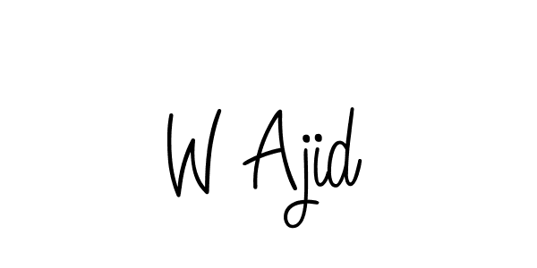 Make a beautiful signature design for name W Ajid. Use this online signature maker to create a handwritten signature for free. W Ajid signature style 5 images and pictures png