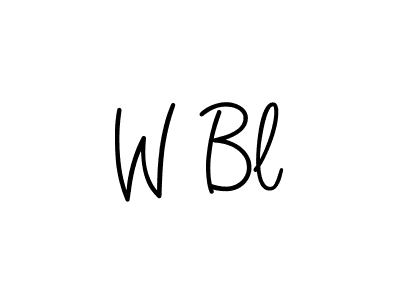 W Bl stylish signature style. Best Handwritten Sign (Angelique-Rose-font-FFP) for my name. Handwritten Signature Collection Ideas for my name W Bl. W Bl signature style 5 images and pictures png