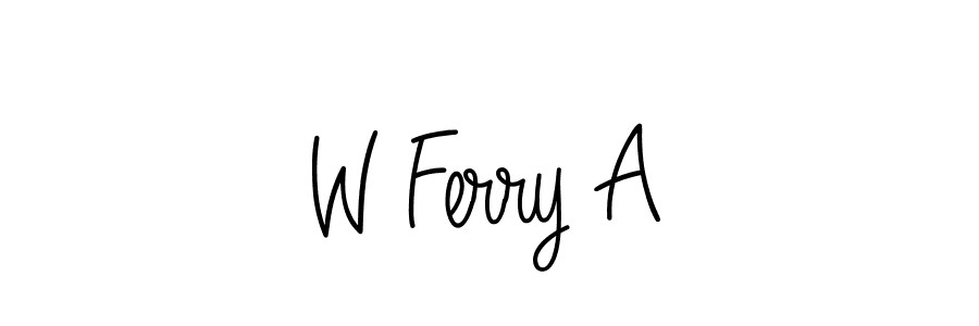 Also we have W Ferry A name is the best signature style. Create professional handwritten signature collection using Angelique-Rose-font-FFP autograph style. W Ferry A signature style 5 images and pictures png
