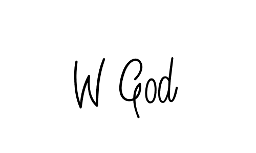 W God stylish signature style. Best Handwritten Sign (Angelique-Rose-font-FFP) for my name. Handwritten Signature Collection Ideas for my name W God. W God signature style 5 images and pictures png