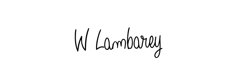 Check out images of Autograph of W Lambarey name. Actor W Lambarey Signature Style. Angelique-Rose-font-FFP is a professional sign style online. W Lambarey signature style 5 images and pictures png