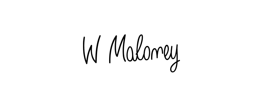 Also we have W Maloney name is the best signature style. Create professional handwritten signature collection using Angelique-Rose-font-FFP autograph style. W Maloney signature style 5 images and pictures png