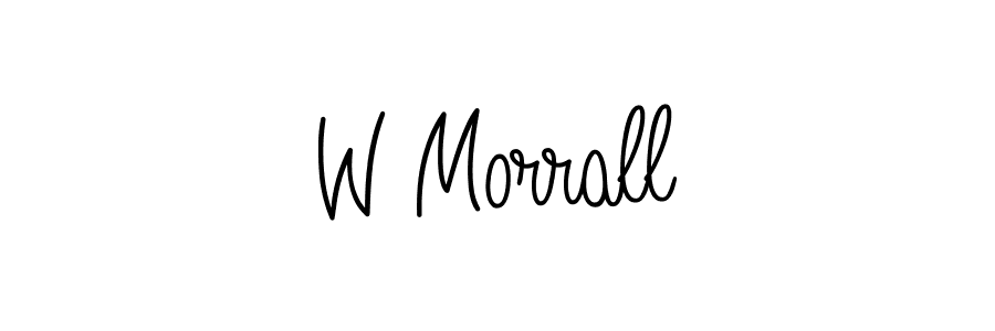 Create a beautiful signature design for name W Morrall. With this signature (Angelique-Rose-font-FFP) fonts, you can make a handwritten signature for free. W Morrall signature style 5 images and pictures png