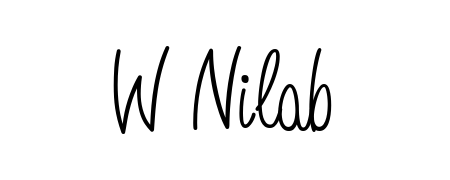 An effortless, minimalist signature concept for W Nilab using Angelique-Rose-font-FFP design. Clean lines that look great on any document. W Nilab signature style 5 images and pictures png