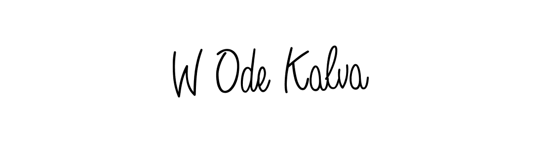 You should practise on your own different ways (Angelique-Rose-font-FFP) to write your name (W Ode Kalva) in signature. don't let someone else do it for you. W Ode Kalva signature style 5 images and pictures png