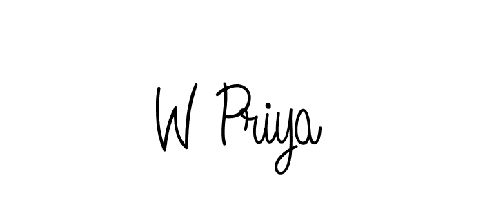 Best and Professional Signature Style for W Priya. Angelique-Rose-font-FFP Best Signature Style Collection. W Priya signature style 5 images and pictures png