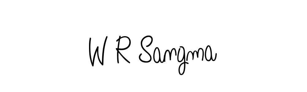 The best way (Angelique-Rose-font-FFP) to make a short signature is to pick only two or three words in your name. The name W R Sangma include a total of six letters. For converting this name. W R Sangma signature style 5 images and pictures png