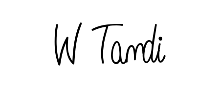 The Angelique-Rose-font-FFP typeface gives name W Tandi a refined look. Suitable for certificates, diplomas, and official verification. W Tandi signature style 5 images and pictures png