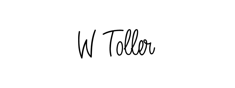 Design your own signature with our free online signature maker. With this signature software, you can create a handwritten (Angelique-Rose-font-FFP) signature for name W Toller. W Toller signature style 5 images and pictures png