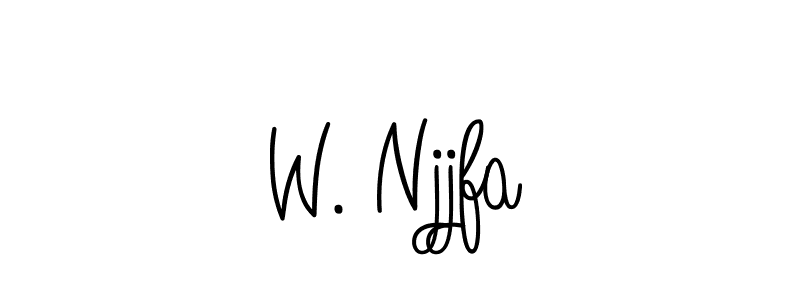 Design your own signature with our free online signature maker. With this signature software, you can create a handwritten (Angelique-Rose-font-FFP) signature for name W. Njjfa. W. Njjfa signature style 5 images and pictures png