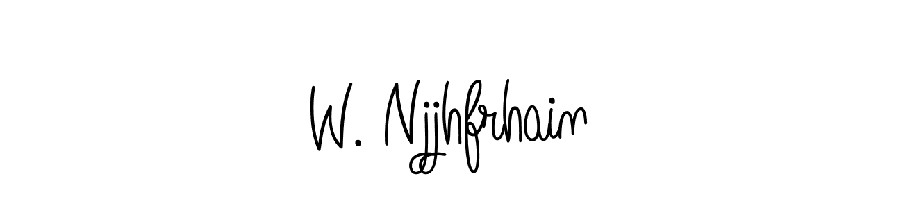 You should practise on your own different ways (Angelique-Rose-font-FFP) to write your name (W. Njjhfrhain) in signature. don't let someone else do it for you. W. Njjhfrhain signature style 5 images and pictures png