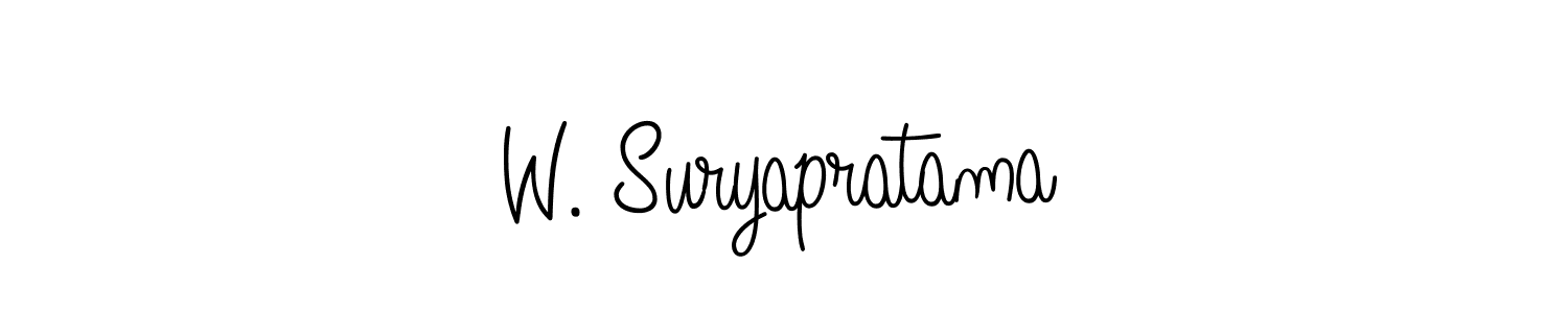 Angelique-Rose-font-FFP is a professional signature style that is perfect for those who want to add a touch of class to their signature. It is also a great choice for those who want to make their signature more unique. Get W. Suryapratama name to fancy signature for free. W. Suryapratama signature style 5 images and pictures png