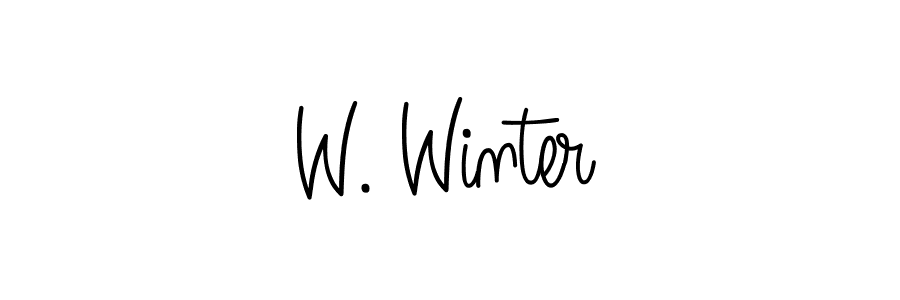 Create a beautiful signature design for name W. Winter. With this signature (Angelique-Rose-font-FFP) fonts, you can make a handwritten signature for free. W. Winter signature style 5 images and pictures png