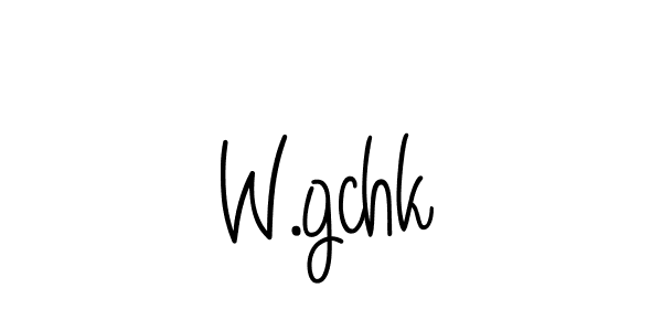 How to make W.gchk signature? Angelique-Rose-font-FFP is a professional autograph style. Create handwritten signature for W.gchk name. W.gchk signature style 5 images and pictures png