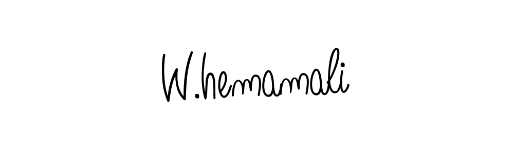 W.hemamali stylish signature style. Best Handwritten Sign (Angelique-Rose-font-FFP) for my name. Handwritten Signature Collection Ideas for my name W.hemamali. W.hemamali signature style 5 images and pictures png