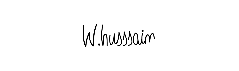 You should practise on your own different ways (Angelique-Rose-font-FFP) to write your name (W.husssain) in signature. don't let someone else do it for you. W.husssain signature style 5 images and pictures png