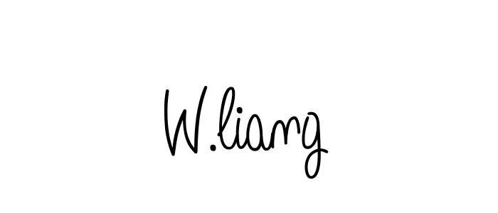 How to make W.liang name signature. Use Angelique-Rose-font-FFP style for creating short signs online. This is the latest handwritten sign. W.liang signature style 5 images and pictures png