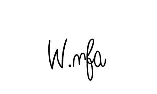 Design your own signature with our free online signature maker. With this signature software, you can create a handwritten (Angelique-Rose-font-FFP) signature for name W.nfa. W.nfa signature style 5 images and pictures png
