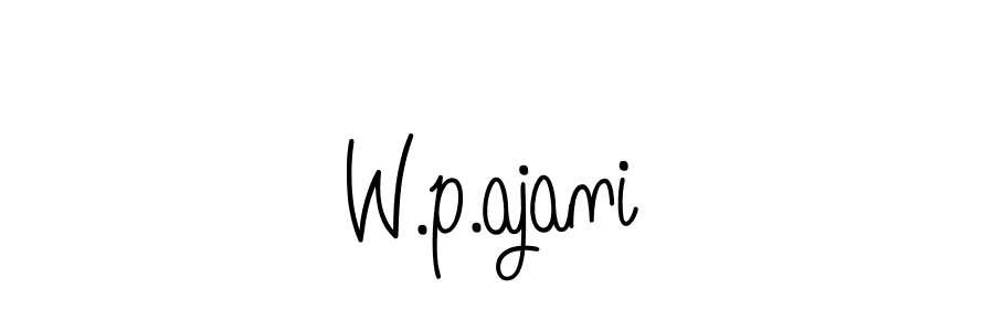 Create a beautiful signature design for name W.p.ajani. With this signature (Angelique-Rose-font-FFP) fonts, you can make a handwritten signature for free. W.p.ajani signature style 5 images and pictures png