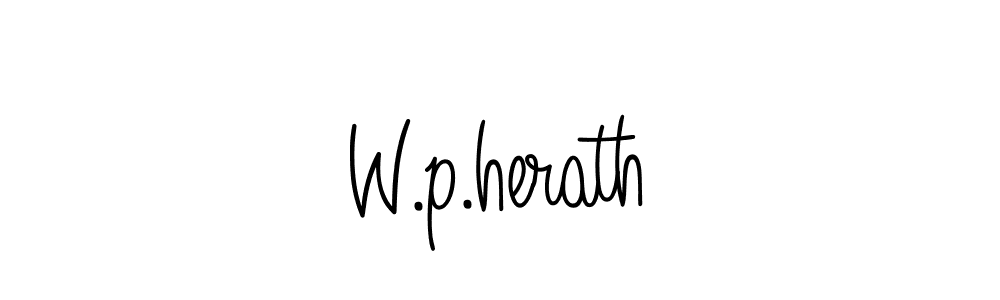You should practise on your own different ways (Angelique-Rose-font-FFP) to write your name (W.p.herath) in signature. don't let someone else do it for you. W.p.herath signature style 5 images and pictures png