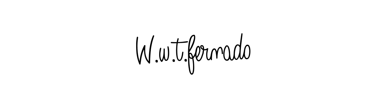 How to make W.w.t.fernado name signature. Use Angelique-Rose-font-FFP style for creating short signs online. This is the latest handwritten sign. W.w.t.fernado signature style 5 images and pictures png