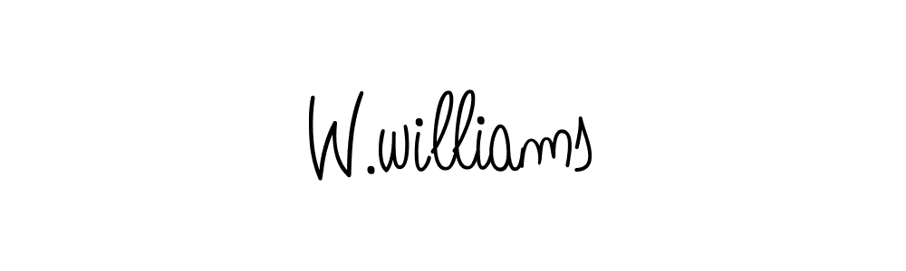 You should practise on your own different ways (Angelique-Rose-font-FFP) to write your name (W.williams) in signature. don't let someone else do it for you. W.williams signature style 5 images and pictures png