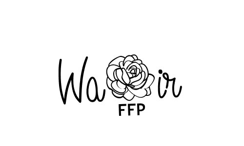 The best way (Angelique-Rose-font-FFP) to make a short signature is to pick only two or three words in your name. The name Wa2ir include a total of six letters. For converting this name. Wa2ir signature style 5 images and pictures png